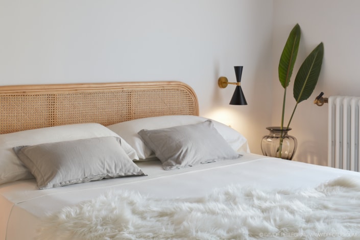 Fotografía de interiorismo de la decoración de una cama